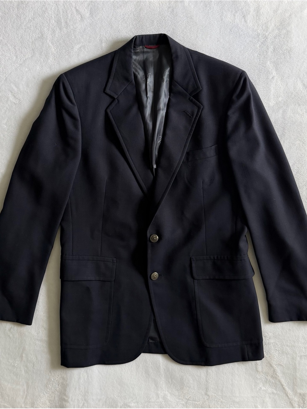 Hart Schaffner Marx Men's Blazer Jacket Sport Coat Size 44 Navy Blue Formalwear